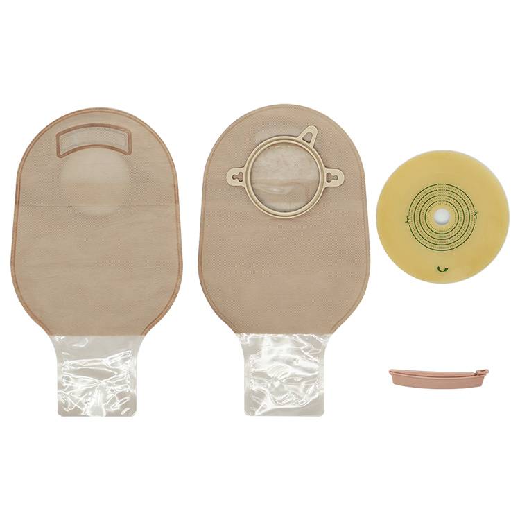 Two Piece Ileostomy Drainage Pouch with Clamp Closure 45mm 50mm 60mm 70mm
