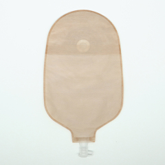 Anti-Curling One Piece Urostomy Bag with Non-woven Bordered Hydrocolloid Skin Barrier 45mm 50mm 60mm