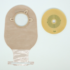 Two Piece Ileostomy Drainage Pouch with Aluminum Strip Closure 45mm 50mm 60mm 70mm