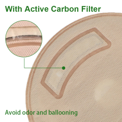 Two Piece Ileostomy Drainage Pouch with Aluminum Strip Closure 45mm 50mm 60mm 70mm