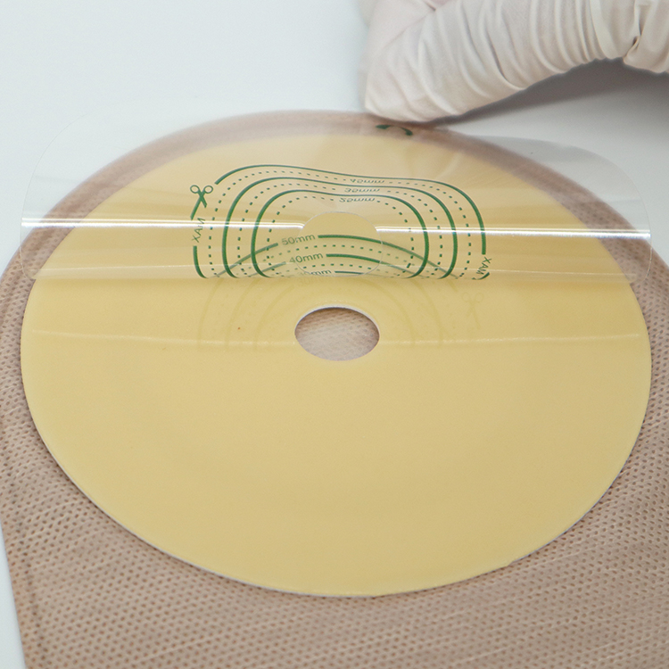 Hypoallergenic One Piece Open Ostomy Pouch with Aluminum Strip Type Closure 45mm 50mm 60mm 70mm