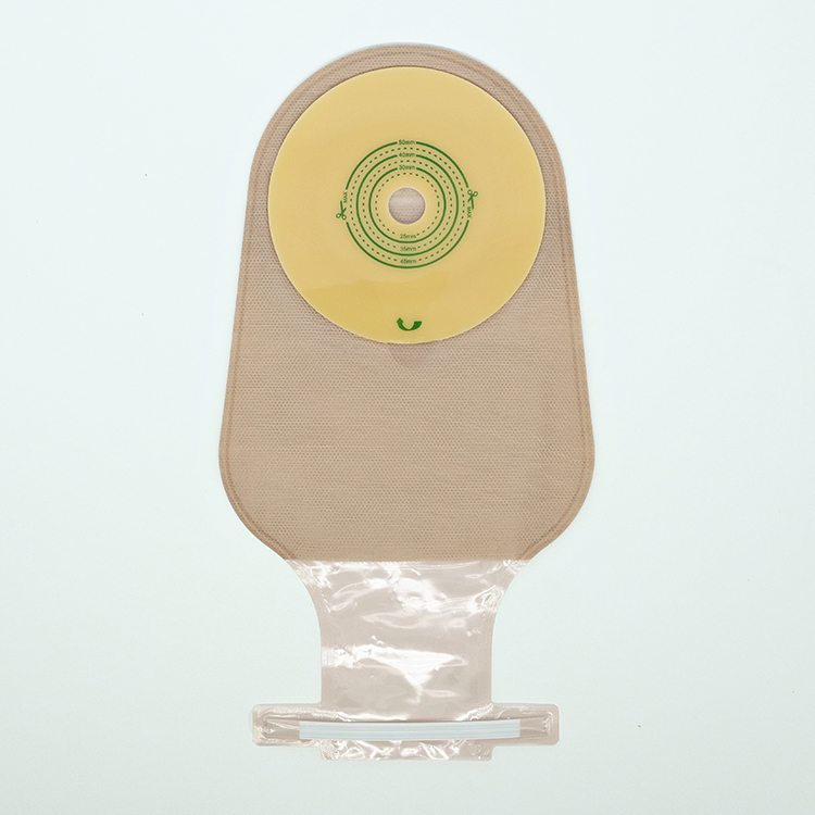 Hypoallergenic One Piece Open Ostomy Pouch with Aluminum Strip Type Closure 45mm 50mm 60mm 70mm