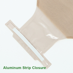 Hypoallergenic One Piece Open Ostomy Pouch with Aluminum Strip Type Closure 45mm 50mm 60mm 70mm