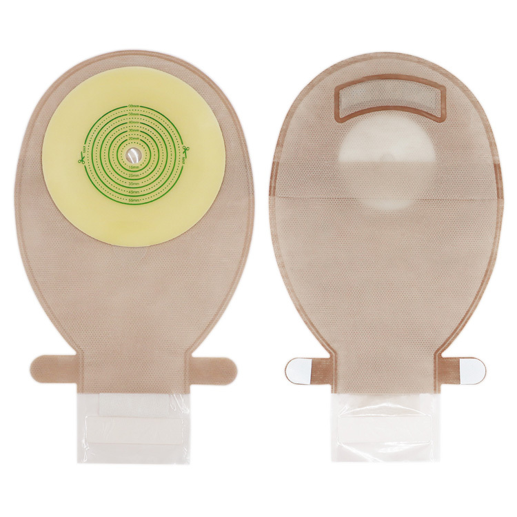 Hypoallergenic One piece Drainable Ostomy Pouch with New Velcro Closure 45mm 50mm 60mm 70mm