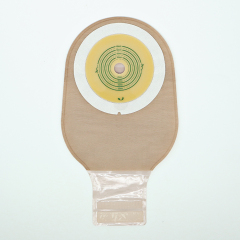 Anti-Curling One piece Drainable Ostomy Pouch with Velcro Closure 50mm 60mm 70mm