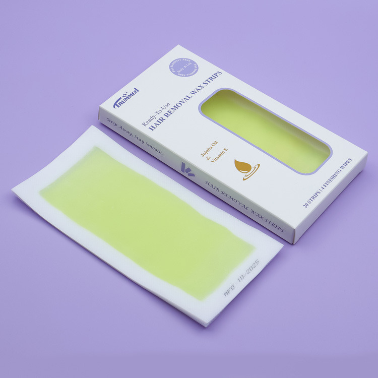 Trummed Yellow Ready To Use At Home Wax Strips for Hair Removal, for Sensitive Skin