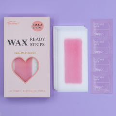 Trummed Ready to Use Facial Hair Removal Waxing Strips in Pink Color for Sensitive Skin