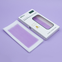 Trummed Light Purple Colored Wax Strips Custom Ready To Use Wax Strips for Body and Leg Hair Removal