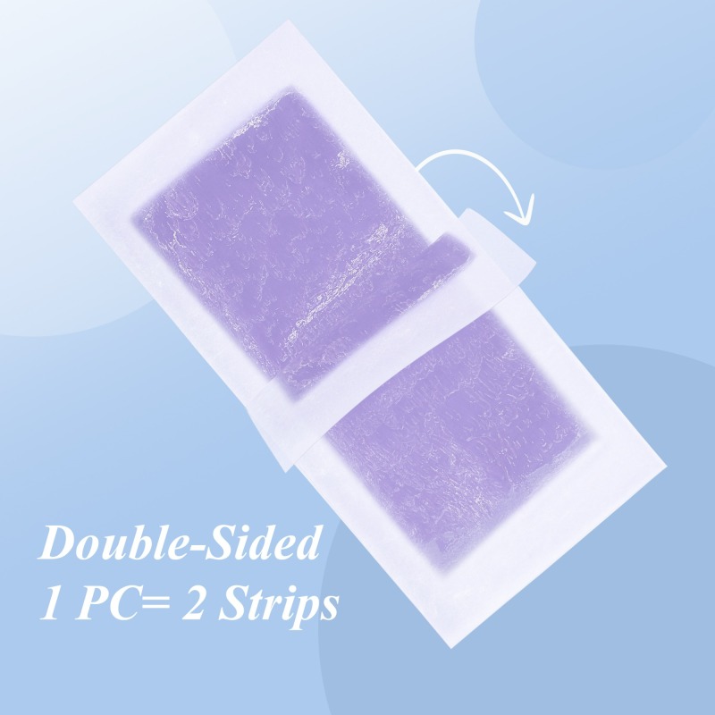 Trummed Light Purple Colored Wax Strips Custom Ready To Use Wax Strips for Body and Leg Hair Removal