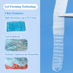 Trummed Carboxymethyl Cellulose CMC Fiber Wound Dressing Super Absorbent Gel Forming Fiber Dressing for Pressure Ulcers