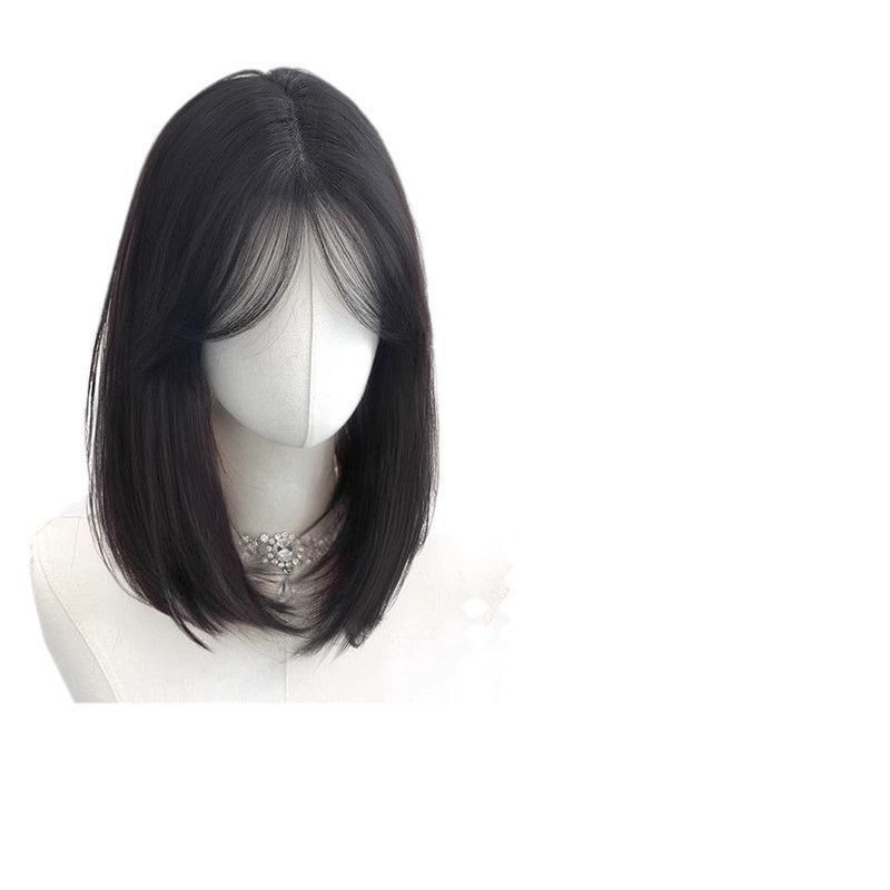 ウィッグ 女性用ヘアピース 頭頂部の髪のボリュームを増やす、ふんわり高めの本格地毛、ワンピース、軽くて細い、白髪をカバーする替えヘアピース