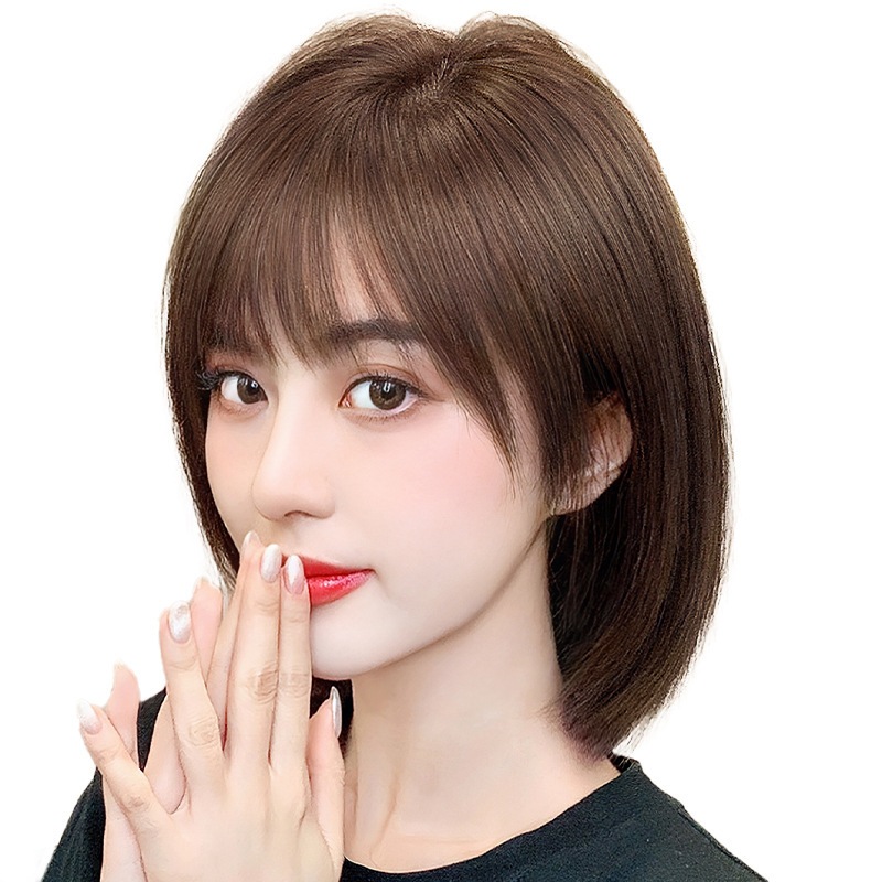 かつら女性フルヘッドロングヘアリアルヘアフルウィッグ女性フルウィッグナチュラルロングヘアボブリアルヘアウィッグ