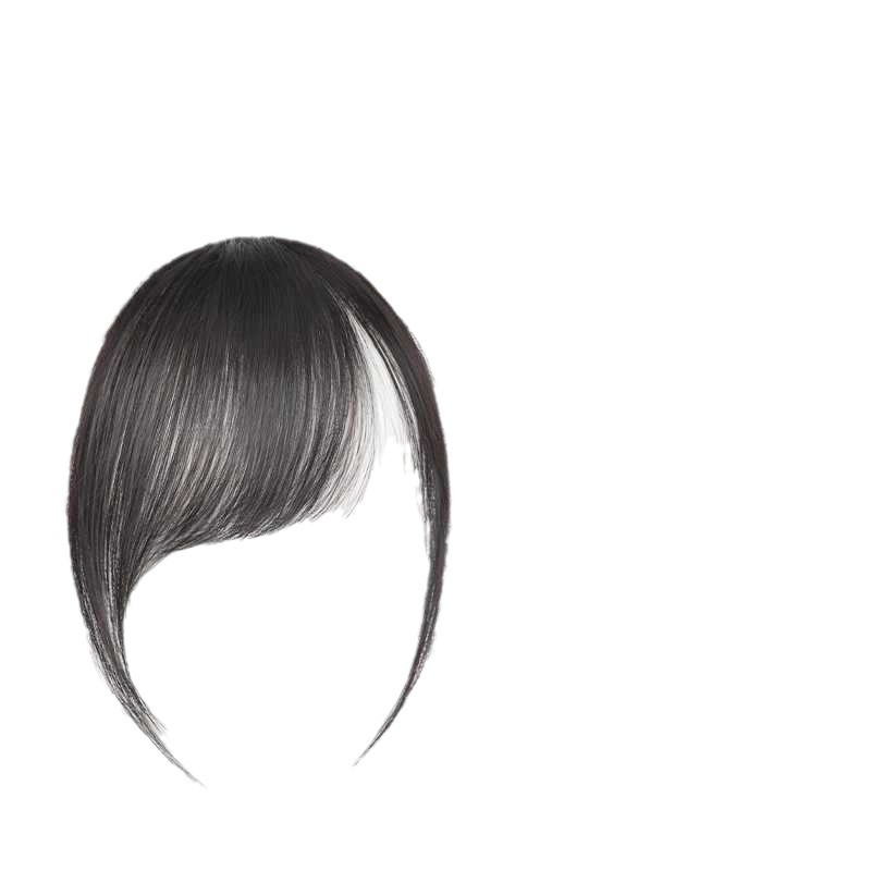 女性用サイドバングヘアピース、頭頂部のシミュレーションヘア、自然な額、ミレニアムの昔ながらのサイドバング、シームレスで薄いフェイクバング