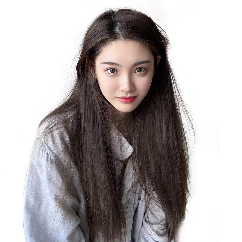 Huakouウィッグピース女性用ワンピース3ピースロングストレートヘアパッドヘアピースヘアエクステンションパッチメーカー卸売