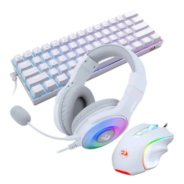 Redragon 3in1 K630 Dragonborn 60% RGB Mechanical Gaming Keyboard / M607 Griffin Gaming Mouse / H350 Pandora 2 USB+3.5mm Aux RGB Gaming Headset (Bundle) - COMBO_RD-S129W