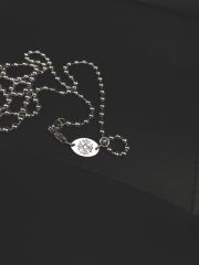 Chr0me Heаrts skull necklace