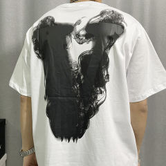 Vlone Smoke T-Shirt Tee T-Shirt (Black/White)