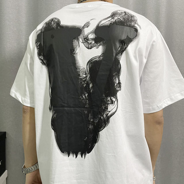 Vlone Smoke T-Shirt Tee T-Shirt (Black/White)