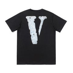 Pop Smoke x Vlone The Woo Rose Tee T-Shirt (Black/White)