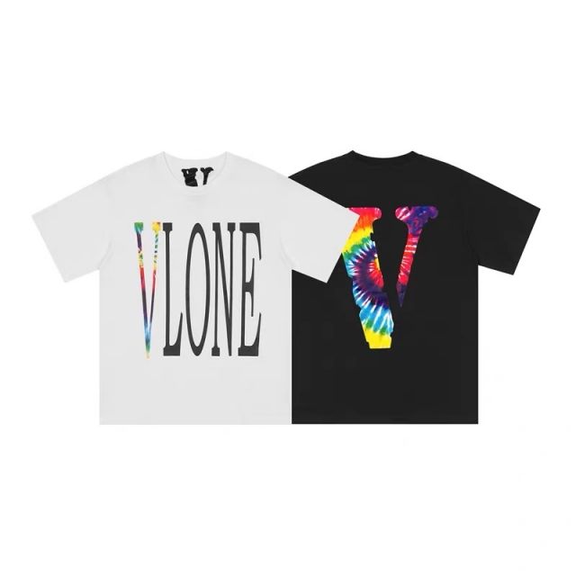 Vlone rainbow V tee t-shirt (Black/White)