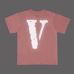Vlone 3 M big V logo tee t-shirt pink