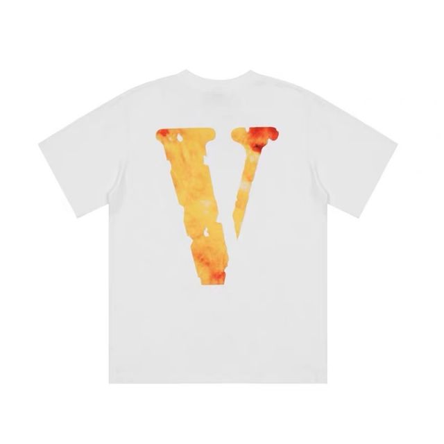vlone yellow flame friends tee t-shirt black white
