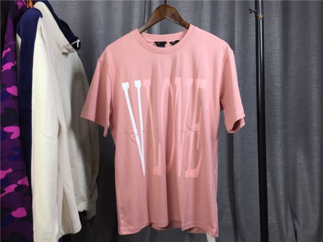 Vlone 3 M big V logo tee t-shirt pink