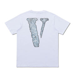 Pop Smoke x Vlone The Woo Rose Tee T-Shirt (Black/White)