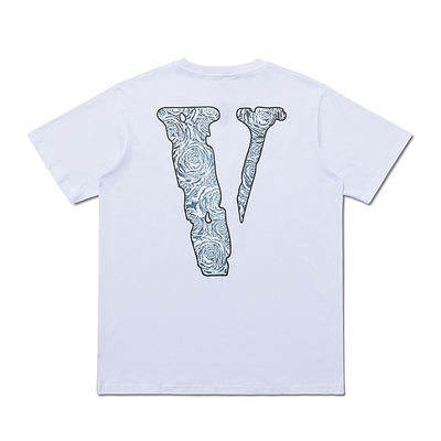 Pop Smoke x Vlone The Woo Rose Tee T-Shirt (Black/White)
