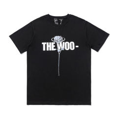 Pop Smoke x Vlone The Woo Rose Tee T-Shirt (Black/White)