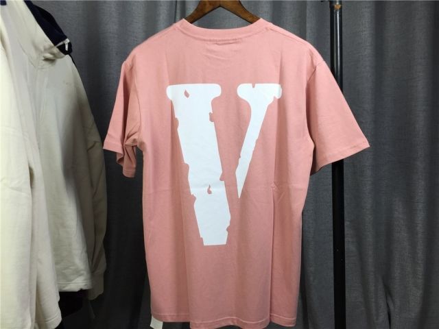 Vlone 3 M big V logo tee t-shirt pink