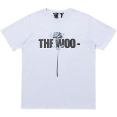 Pop Smoke x Vlone The Woo Rose Tee T-Shirt (Black/White)