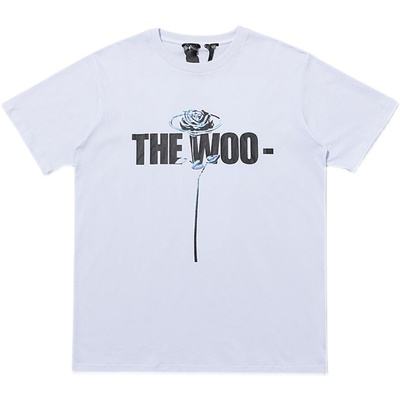 Pop Smoke x Vlone The Woo Rose Tee T-Shirt (Black/White)
