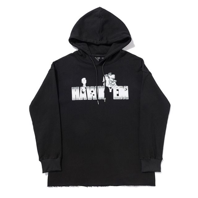 Vlone HAWK EM Big V Hoodie Black