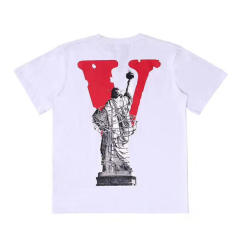 Vlone Statue of Liberty T-Shirt White Black