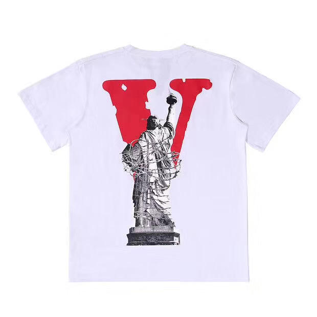 Vlone Statue of Liberty T-Shirt White Black