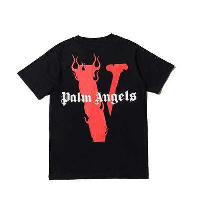 Vlone x Palm Angles Vlone Paml Angels Flame Tee T-shirt White Black