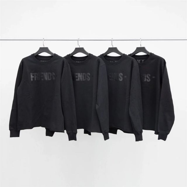 Vlone friends black crewneck