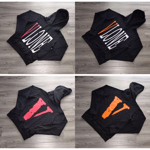Vlone Big V logo hoodie black