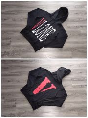 Vlone Big V logo hoodie black