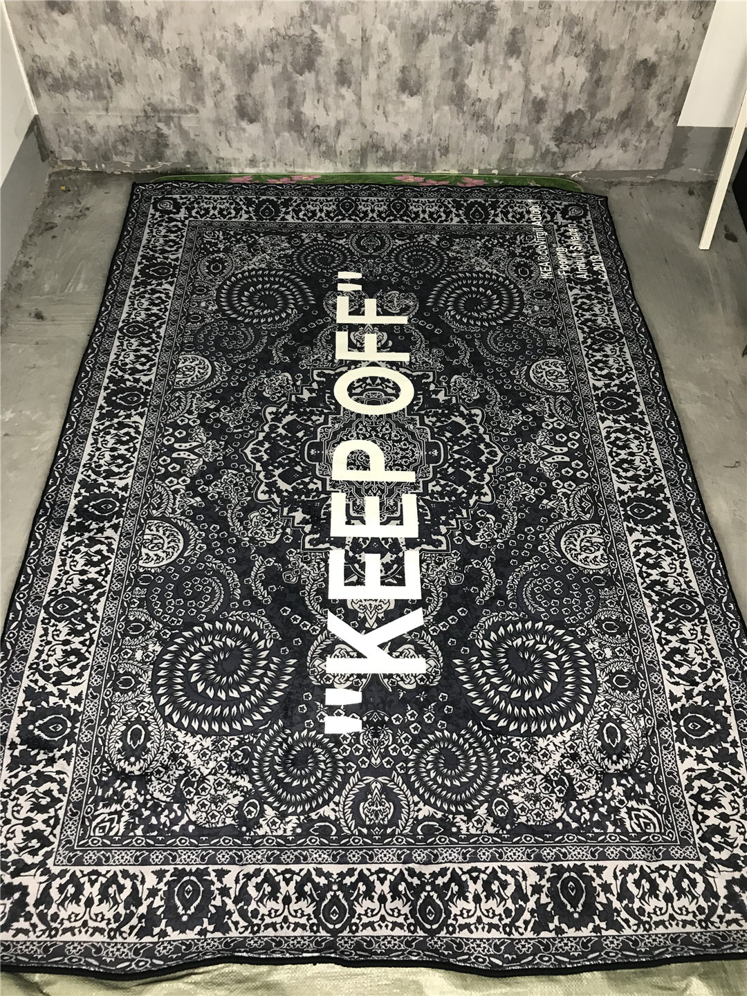 Off White 'KEEP OFF' Rug Carpet