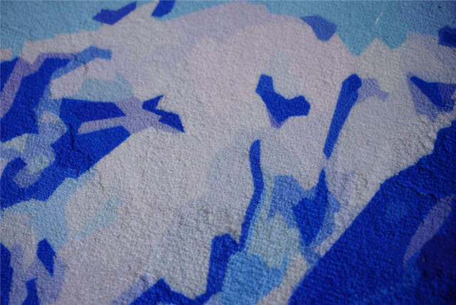 OW 'STILL LOADING' Carpet Rug Blue/White