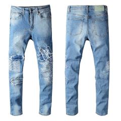 148 off white embellished rhinestones letter embroidery jeans