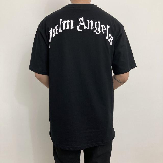 palm angels teddy bear heart tee white black