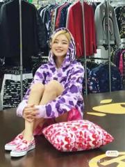 [Best Quality] 1:1 Bape Full Camo Shark Zip-up Hoodie Purple Camo