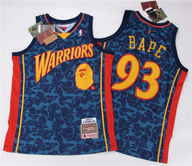 Bape Mitchell&Ness camo Jersey Lakers Bulls Celtics Rockets Knicks Warriors