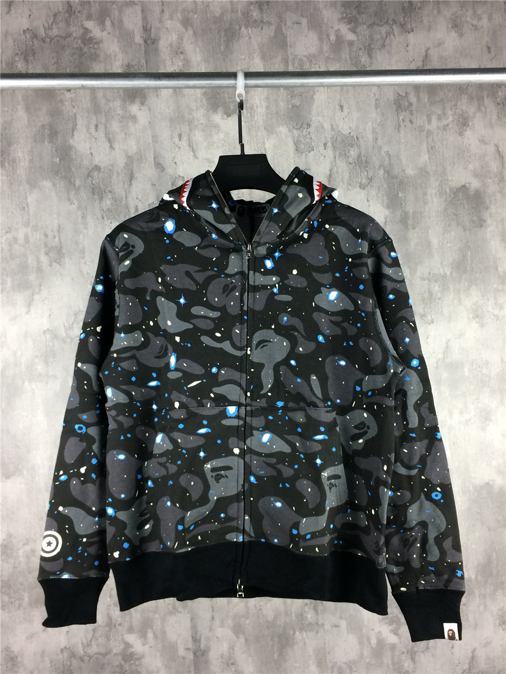 Bape SPACE GALAXY CAMO SHARK HOODIE