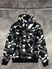 [Best Quality] 1:1 Bape Full City Camo Shark Hoodie glow in the dark