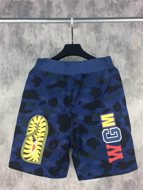 Bape 1st Shark Blue Camo Track Shorts