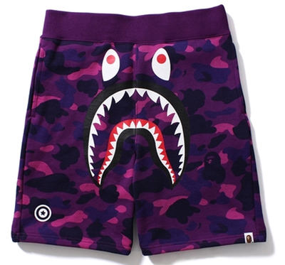 Bape 1st Purple Camo Shark Track Shorts